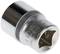 Metal socket wrench, cylindrical shape, with 21 mm marking, used for nuts or bolts.