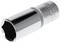 Chrome hexagonal socket wrench. Primarily used for vehicle repairs and mechanical work.