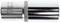 Metal spanner, cylindrical shape, with engraved size '22' and material specification 'CR-V'.