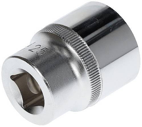 Metallic hexagonal socket, shiny, with numerical marking '12.5', likely suitable for a spanner or socket wrench.