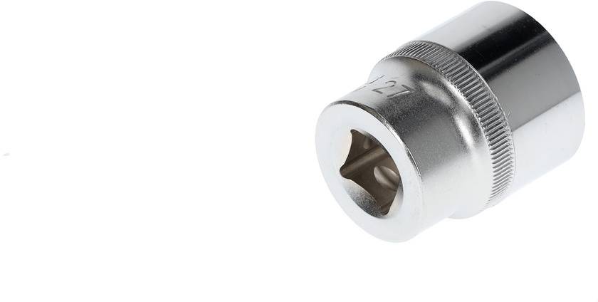 A gleaming socket key attachment with embossed size '27', suitable for mechanical work.