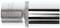 Metal socket extension, cylindrical in shape, with a knurled edge and engraved size '27 mm'.