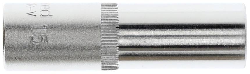 Silver cylindrical sleeves with a finely ridged surface for better grip. Surface marking located in the top left.