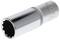 A silver hexagonal socket, size 19 mm, for use with a spanner or ratchet.