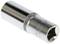 A silver socket wrench nut sized '19' shown from the side, manufactured from chrome vanadium steel.