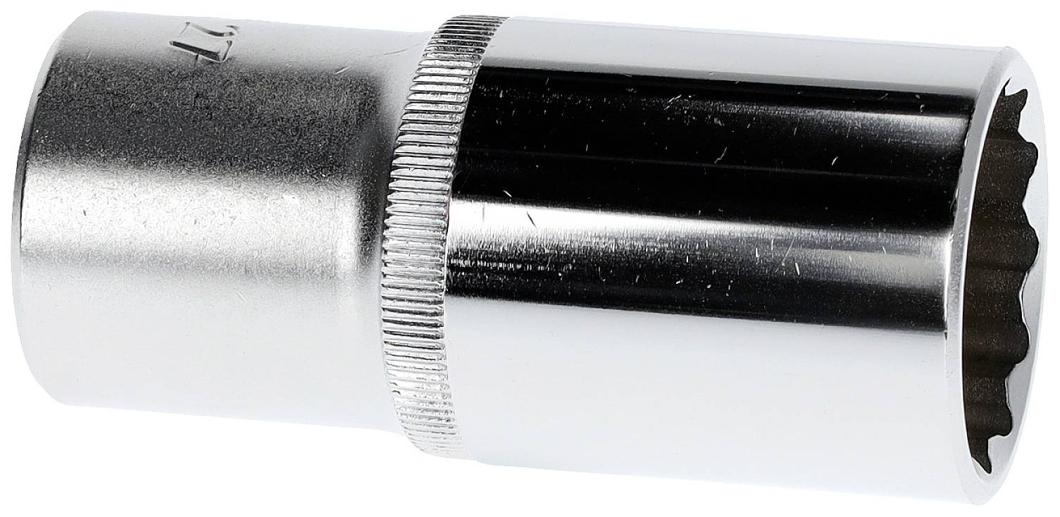 A silver wing nut with a fluted ring in the middle, used for tightening or loosening screws with a spanner.