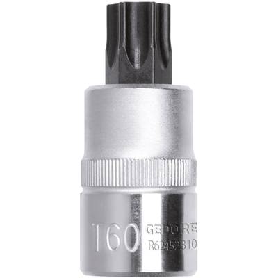 'Socket insert with T60 Torx profile and black head, silver-plated, with the inscription: GEDORE R62452310.'