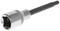 A hexagonal socket bit with a long shaft, manufactured from metal, for use with a screwdriver or ratchet.