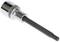 A hexagonal metal spanner with a knurled handle and an extension. Used for tightening or loosening screws.