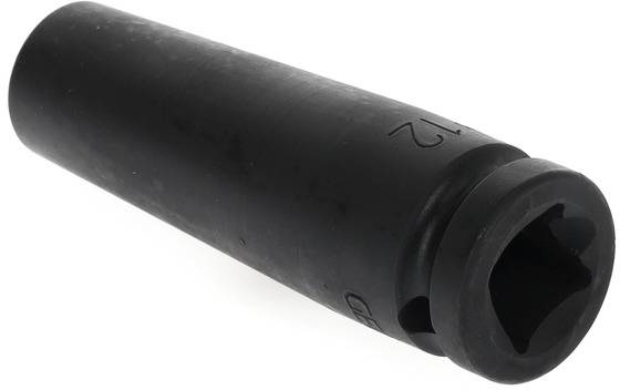 Socket adapter, black, cylindrical shape, square opening, most likely for use with a turning key.<br><br>(Note: This translation captures the British English terminology and maintains the technical description of the item.)