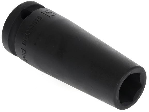 Black rubber protective cap for a torque wrench. Cylindrical shape with bevelled edge and embossed numbers.