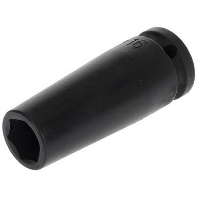 A black hexagonal socket attachment for use with a spanner in hard-to-reach places.
