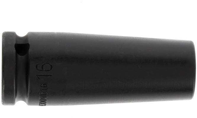 A black, conical metal adapter, likely for a technical or mechanical application, marked with '16'.