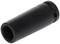 Black hexagonal socket wrench used for loosening or tightening screws.