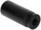 Black, cylindrical socket with a square drive, used for mechanical work or loosening screws.
