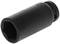 Black hexagonal socket with engraved digit '24', suitable for mechanical work or automotive repairs.