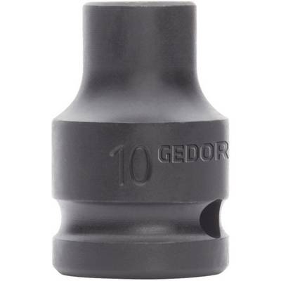 'Black chrome-plated socket by GEDORE, size 10, for powerful use in vehicle and machine engineering.'
