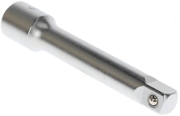 A silver extension bar for square drive sockets, used to extend the working range of tools.