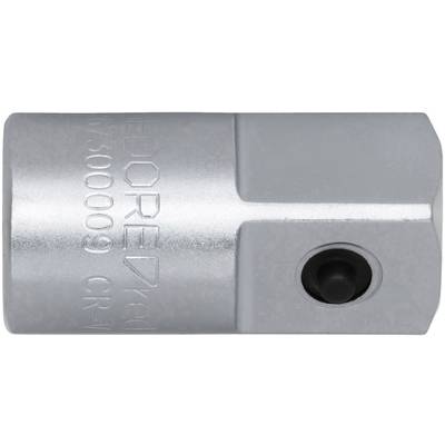 A silver wing nut with a side embossing and a black button on the side, commonly used for tool inserts.