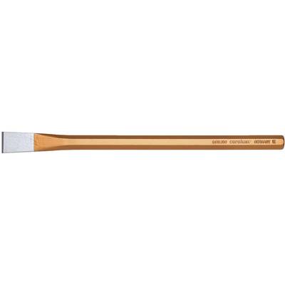Flat chisel with a brown handle and silver blade, suitable for working with wood or similar materials.