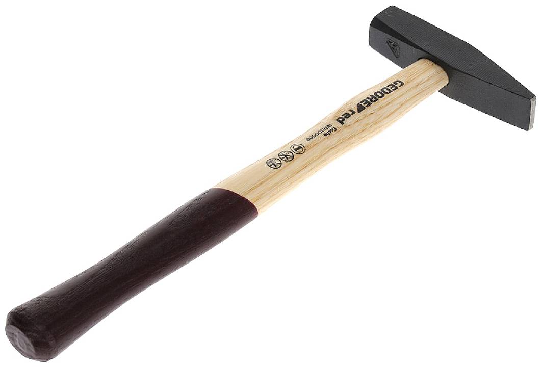 A hammer with a wooden handle and metallic head, suitable for craftwork.