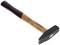 A sharp hammer with a wooden handle and metal head, suitable for precise work such as driving nails.
