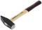 'Hammer with a wooden handle and black head, suitable for nailing and hammering in construction and DIY projects.'