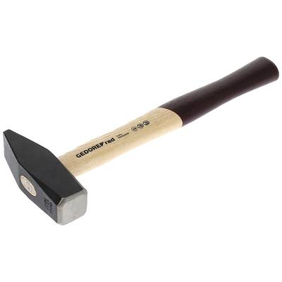 A hammer with a wooden handle and black head; the brand name 'GEDORE red' is printed on the handle.