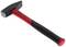 Hammer with a red and black handle, equipped with a square and a pointed side. Perfect for craftwork.<br><br>Correction to British English:<br><br>Hammer with a red and black handle, fitted with a square and a pointed side. Ideal for DIY tasks.