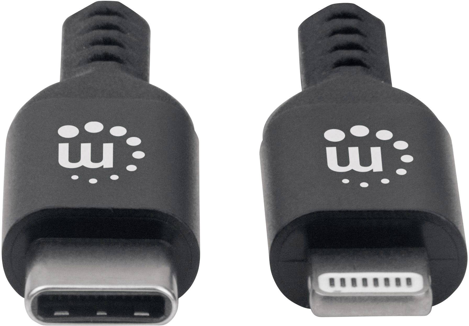 Manhattan USB cable 0.50 m Black 394192-4