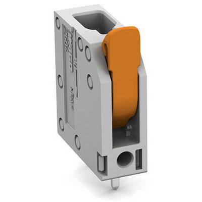 Grey and orange electrical connector, suitable for current ratings up to 25A.