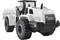 Remote-controlled off-road toy vehicle in white and black, with 'Strong Power' inscription. Large tyres and robust design.