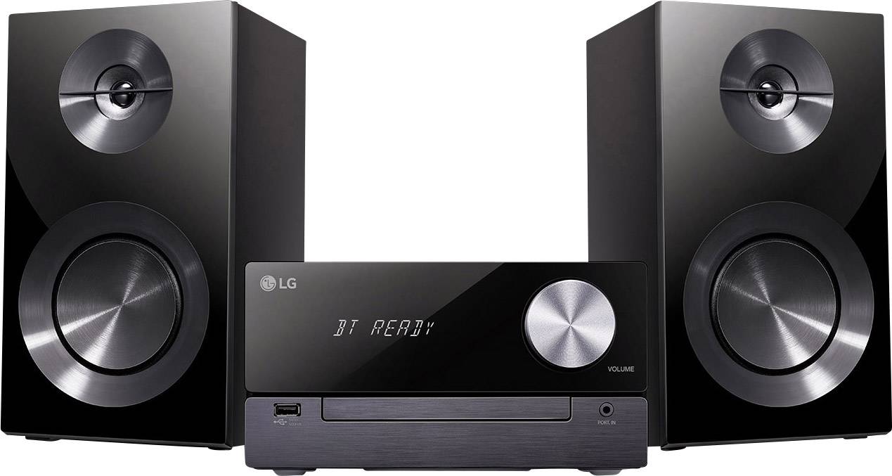 LG Electronics CM2460DAB Audio system Bluetooth, CD, USB, DAB+, incl. speaker box 2 x 50 W Black