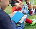 The new Kindle Kids Edition - with access to thousands of books, blue sleeve