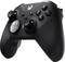 A black games controller for consoles with various buttons and joysticks, ergonomic design for comfortable gaming.