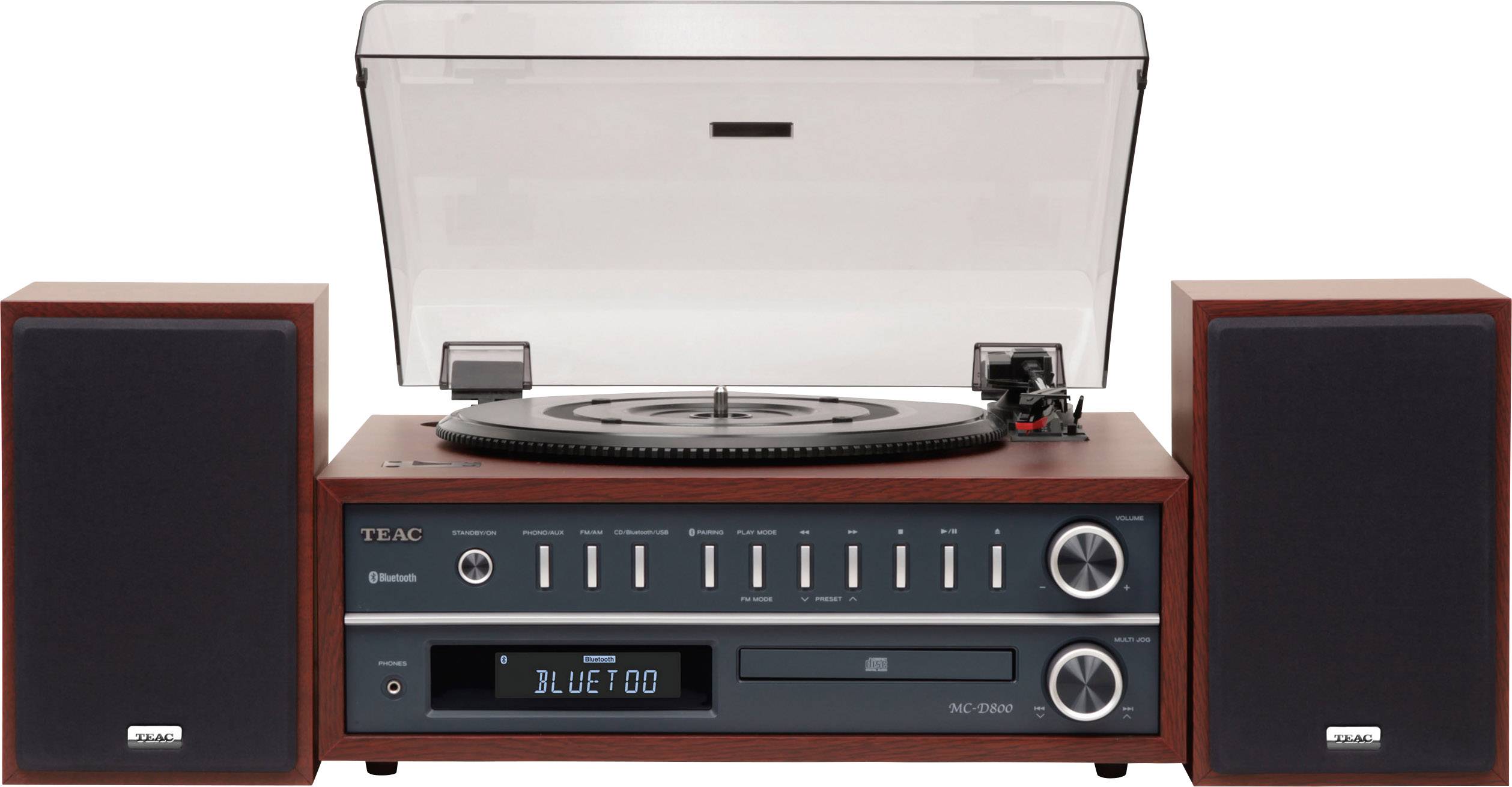 TEAC MC-D800-CH Audio system Bluetooth, Turntable, FM, AM, USB, CD, 2 x 10 W Brown