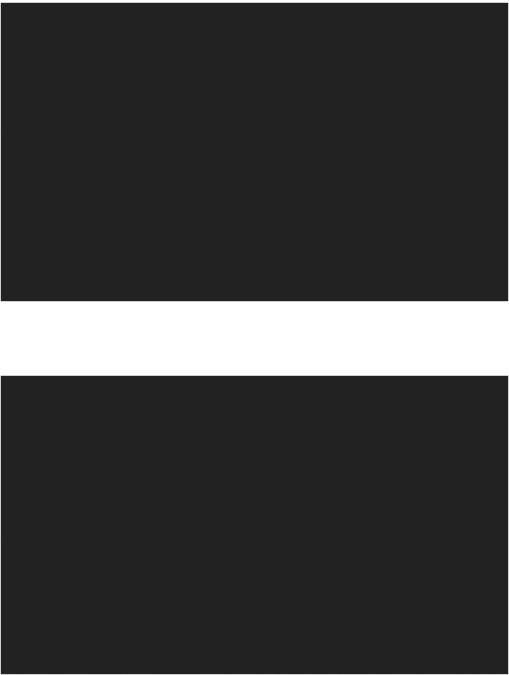 Two black rectangular surfaces overlapping, with a white horizontal stripe between them.
