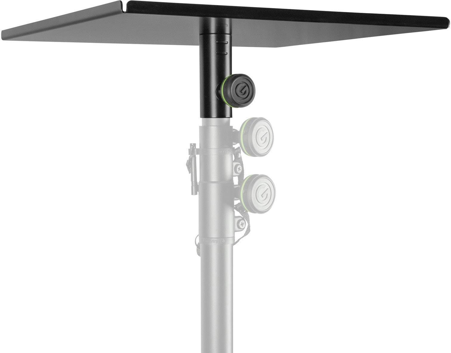 Tripod with table mounting and adjustable height, suitable for securely attaching devices or monitors in a variable position.