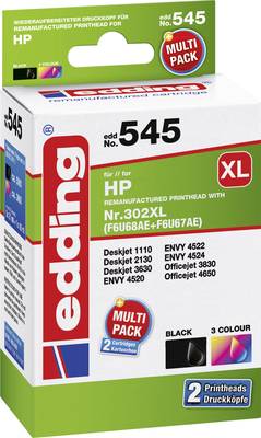 Kraan Emotie Symposium Edding Ink cartridge replaced HP 302 XL Compatible Black + colour 18-545  18-545 | Conrad.com