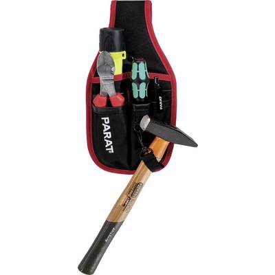 Tool bag with hammer, pliers, screwdriver and pencil; the brand name 'PARAT' is printed on it. Ideal for tradespeople.