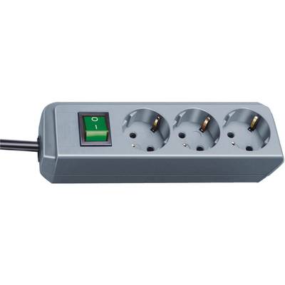 Image of Brennenstuhl 1152340015 Power strip (+ switch) 3x Silver PG connector 1 pc(s)