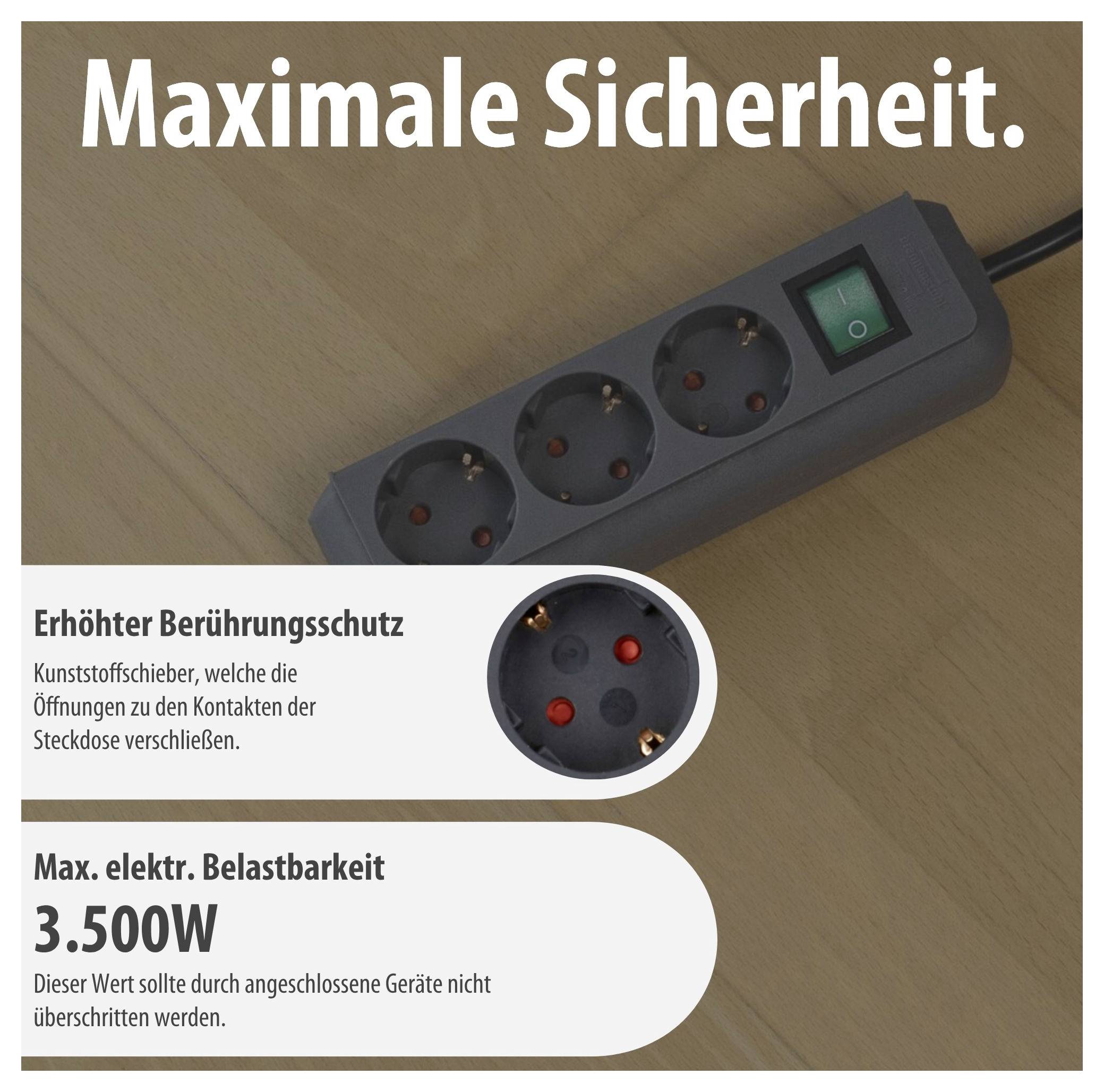 Brennenstuhl 1152340015 Power strip (+ switch) 3x Grey PG connector 1 pc(s)-4