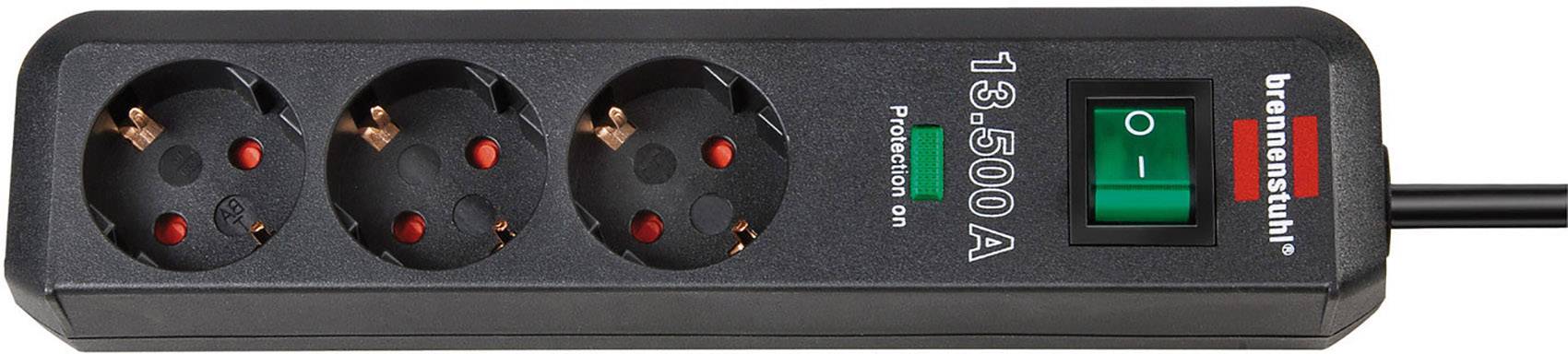 Brennenstuhl 1158820315 Surge protection power strip 3x Black 1 pc(s)-0