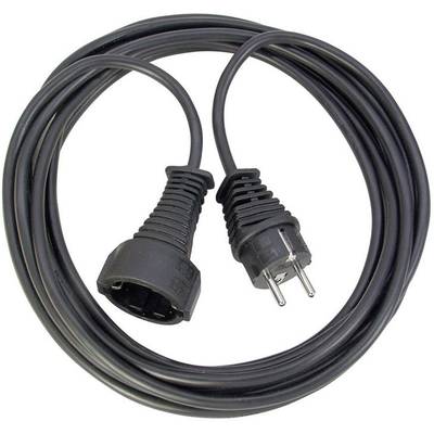 Image of Brennenstuhl 1165010015 Current Cable extension Black 2.00 m H05VV-F 3G 1,5 mm²