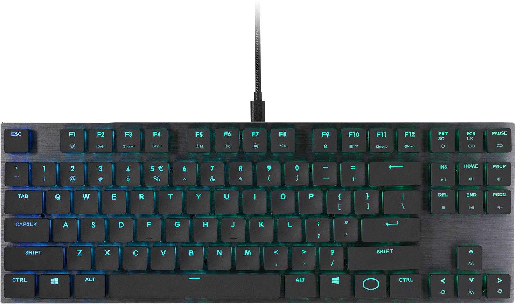 Cooler Master SK630 USB Gaming keyboard German, QWERTZ, Windows® Black Switch: red, Backlit, Built-in user memory