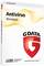'G DATA Antivirus' for Windows, packaging with red logo. Offers cyber defence, automatic updates. Suitable for 35 years of IT security.