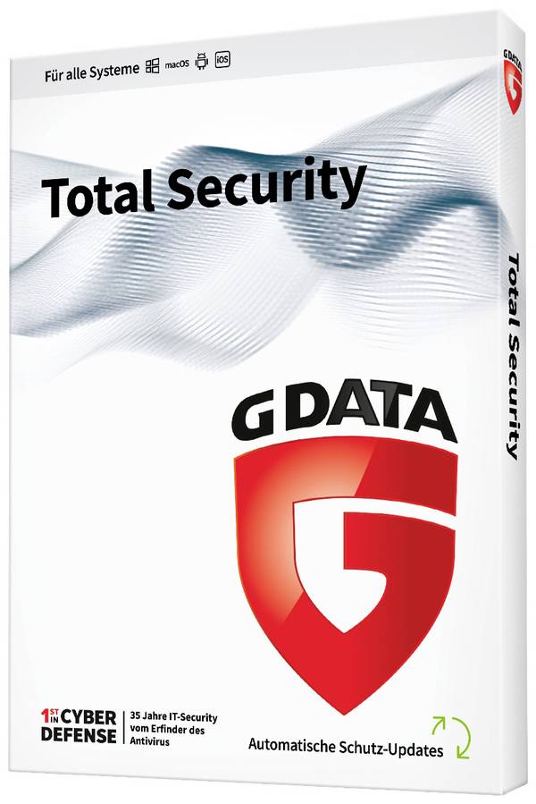 G-Data Total Security Full version, 3 licences Windows, Mac OS, Android, iOS Antivirus, Security