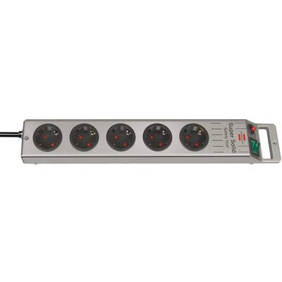 Image of Brennenstuhl 1153340115 Power strip (+ switch) 5x Silver PG connector 1 pc(s)