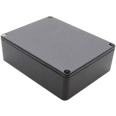 Rectangular black plastic casing with screws at the corners.