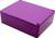 Lilac rectangular metal box with four visible screws at the corners and a slightly glossy surface.